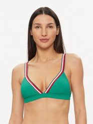 Tommy Hilfiger Góra od bikini UW0UW05290 Zielony. Zielone bikini damskie Tommy Hilfiger, bez wzorów. Za 129.99 zł.