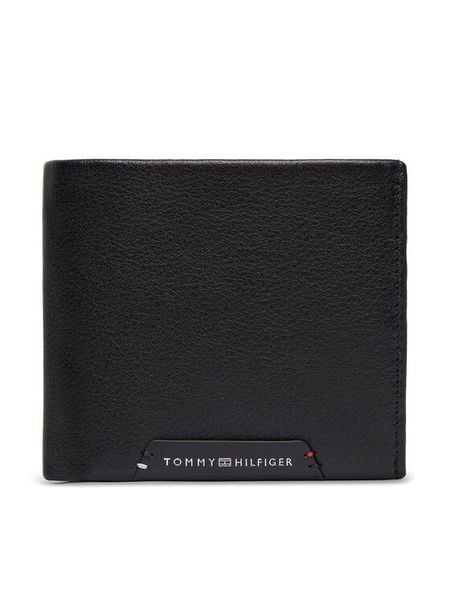 Tommy Hilfiger Portfel Th Corp Cc Flap And Coin AM0AM14780 Czarny. Czarne portfele męskie Tommy Hilfiger, bez wzorów, ze skóry. Za 349.99 zł.