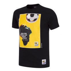 Koszulka dla dorosłych - Plakat Mistrzostw Świata RPA 2010 - Czarny. Czarne t-shirty sportowe męskie COPA FOOTBALL, xl, bez ramiączek, do piłki nożnej. Za 211.98 zł.