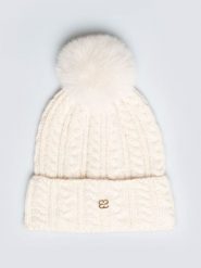 BIG STAR Czapka w kolorze kremowym rozmiar: onesize. Brązowe czapki zimowe damskie Big Star, z materiału. Za 57.99 zł.