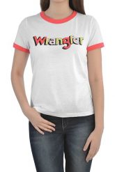 WRANGLER RINGER TEE DAMSKI T-SHIRT PARADISE PINK W7N0EVXLD 112131955. Różowe t-shirty damskie Wrangler, s, bez wzorów, bez kołnierzyka. Za 69.99 zł.