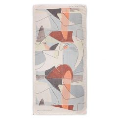 Szal damski Anekke, z lekkiego materiału i artystycznym wzorem, beżowy, 42480-052. Brązowe szaliki i kominy damskie Anekke, z aplikacjami. Za 119.00 zł.