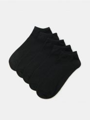 Skarpetki stopki 5pack - czarny. Czarne skarpetki męskie Sinsay, bez wzorów. Za 9.99 zł.