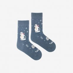 Skarpetki Coqui 27-30, długość do połowy łydki. Niebieskie skarpetki damskie Coqui, bez wzorów. Za 89.99 zł.