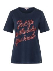 Timezone Koszulka w kolorze granatowym rozmiar: M. Niebieskie bluzki damskie Timezone, m, bez wzorów, z bawełny, bez kołnierzyka, bez ramiączek. Za 39.99 zł.