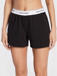 Calvin Klein Underwear Szorty piżamowe 000QS6871E Czarny Regular Fit. Czarne piżamy damskie Calvin Klein Underwear, xl, bez wzorów, z bawełny, bez ramiączek. Za 129.99 zł.