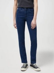 DAMSKIE SPODNIE WRANGLER SLIM UNBREAKABLE 112343578. Spodnie materiałowe damskie Wrangler, bez wzorów, z jeansu. Za 189.99 zł.