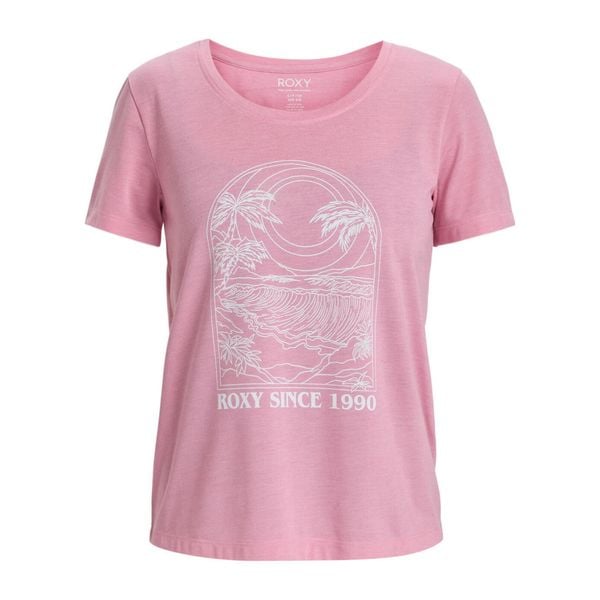 Koszulka z krótkim rękawem dla Kobiety SURFCLASSIC Różowy. Czerwone bluzki sportowe damskie Roxy, m, bez wzorów, z dzianiny, bez ramiączek. Za 109.99 zł.