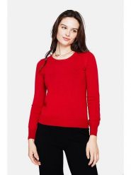 ASSUILI Sweter w kolorze bordowym rozmiar: 38. Czerwone swetry klasyczne damskie Assuili, bez kołnierzyka. Za 113.99 zł.