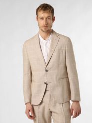 BOSS kurtka modułowa z zawartością lnu - Jack-MM-C-233 Mężczyźni Modern Fit len beżowy, 25. Brązowe kurtki męskie Boss, m, bez wzorów, ze lnu, bez kaptura. Za 1,599.00 zł.