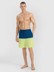 4F Spodenki plażowe męskie - zielone XL. Zielone szorty męskie 4f, na lato, bez wzorów, z materiału, wakacyjne. W wyprzedaży za 59.99 zł.
