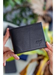 BAGmori Skórzany portfel w kolorze czarnym - 11 x 8 x 2 cm rozmiar: onesize. Czarne portfele męskie BAGmori, bez wzorów, z materiału. Za 100.99 zł.