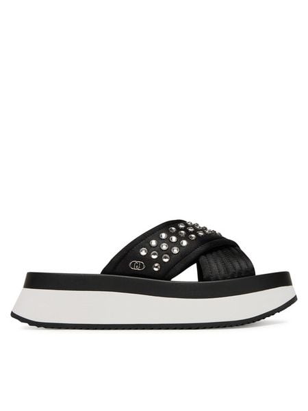 Liu Jo Klapki Dreamy Sandal 05 BA5091 TX001 Czarny. Czarne klapki damskie Liu Jo, bez wzorów, z materiału, bez obcasa. Za 319.99 zł.