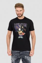 DSQUARED2 Czarny męski t-shirt Cool Fit Tee, Rozmiar XL. Czarne t-shirty męskie Dsquared2, l, bez wzorów, bez kołnierzyka. W wyprzedaży za 760.99 zł.