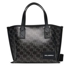 Torebka KARL LAGERFELD. Czarne torebki klasyczne damskie Karl Lagerfeld, bez wzorów, bez dodatków. Za 599.99 zł.