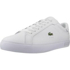 Tenisówki Lacoste Model Powercourt Kolor Biały. Białe trampki i tenisówki męskie Lacoste, bez wzorów, z gumy, bez zapięcia. Za 378.70 zł.