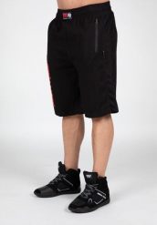 Augustine Stara szkoła Szorty - Czarny/Czerwony. Czarne szorty męskie GORILLA WEAR, bez wzorów, z materiału, retro. Za 209.00 zł.