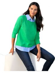 Heine Bluza w kolorze zielonym rozmiar: 44. Zielone bluzy bez kaptura damskie Heine, z bawełny. Za 55.95 zł.