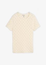 Sweter ażurowy z bawełny. Białe swetry klasyczne damskie bonprix, z bawełny, bez kołnierzyka. Za 54.99 zł.