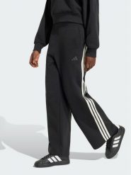 Adidas Spodnie dresowe 3-Stripes KV9868 Czarny Wide Fit. Czarne spodnie dresowe damskie Adidas, l, bez wzorów, z bawełny. Za 269.99 zł.