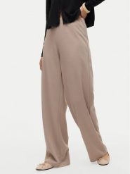 Vero Moda Spodnie materiałowe Berlin 10318454 Beżowy Wide Leg. Brązowe spodnie materiałowe damskie Vero Moda, bez wzorów, z materiału. Za 139.99 zł.