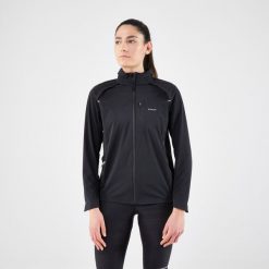 Kurtka do biegania damska Kiprun Run 900 Warm Regul. Zielone kurtki damskie KIPRUN, s, bez wzorów, z materiału, bez kaptura. Za 249.99 zł.