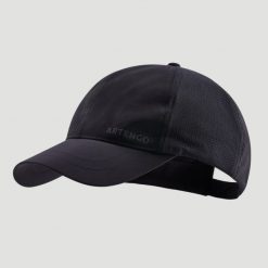 CZAPKA SPORTOWA Z DASZKIEM Tenis TC100 rozmiar 58. Czarne czapki męskie ARTENGO, bez wzorów, z materiału, sportowe. Za 24.99 zł.