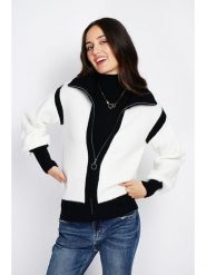 ASSUILI Kardigan w kolorze biało-czarnym rozmiar: 34. Białe kardigany damskie Assuili, bez wzorów, z kaszmiru. Za 126.15 zł.