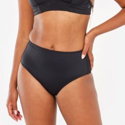 Dół kostiumu kąpielowego surfingowego damski Olaian Romi. Czarne bikini damskie OLAIAN, bez wzorów. W wyprzedaży za 49.99 zł.