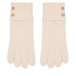 Rękawiczki LAUREN RALPH LAUREN. Białe rękawiczki damskie Lauren Ralph Lauren, bez wzorów, z dzianiny. Za 329.99 zł.