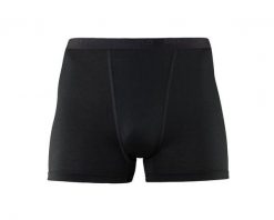 Bokserki termoaktywne Devold Breeze Merino 150 Boxer. Czarne bokserki męskie Devold, bez wzorów, z materiału. Za 251.10 zł.
