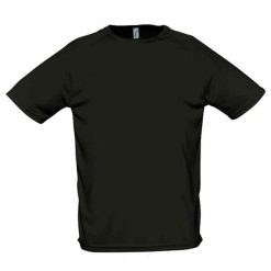 Męska Sportowa Koszulka Raglanowa. Czarne t-shirty sportowe męskie SOL'S, m, bez ramiączek, trekkingowe. Za 46.99 zł.