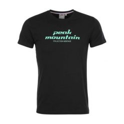T-shirt Peak Mountain Cosmo. Czarne t-shirty męskie Peak Mountain, m, bez wzorów, bez kołnierzyka. W wyprzedaży za 101.00 zł.