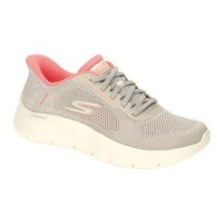 Buty SKECHERS GO WALK FLEX SAFIYA Beżowy. Brązowe obuwie do biegania damskie Skechers, Skechers Sport. Za 404.23 zł.