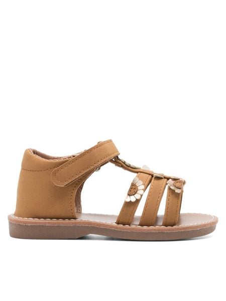 Nelli Blu Sandały CM220804-6 Brązowy. Brązowe sandały dziewczęce Nelli Blu, ze skóry, bez zapięcia. Za 99.99 zł.