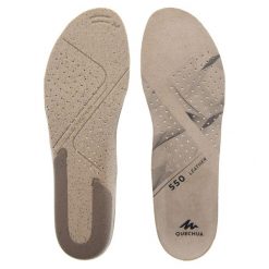 Wkładki turystyczne skórzane - HIKE 550. Brązowe obuwie trekkingowe damskie QUECHUA. Za 59.99 zł.