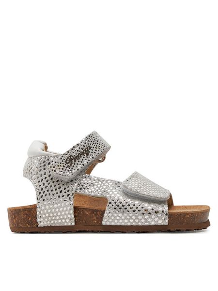 Primigi Sandały 5939633 M Srebrny. Szare sandały dziewczęce Primigi, ze skóry, bez zapięcia. Za 119.99 zł.