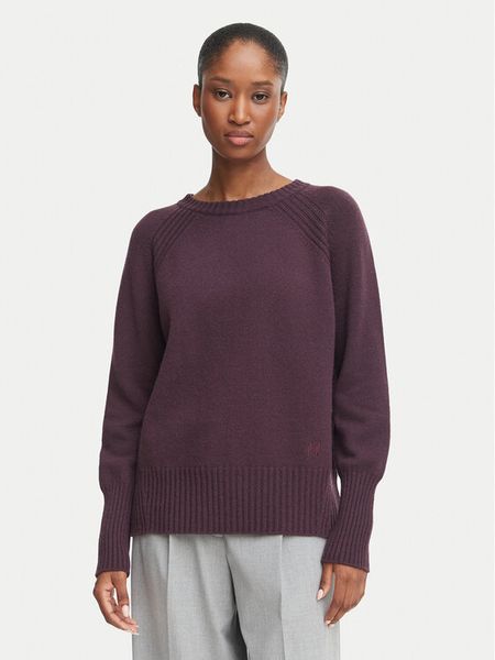 Marella Sweter Bella 2623366295 Bordowy Regular Fit. Czerwone swetry klasyczne damskie Marella, l, bez kołnierzyka. Za 829.99 zł.