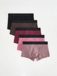 5 pack bokserek Classic - brązowy. Brązowe bokserki męskie Reserved, bez wzorów. W wyprzedaży za 79.99 zł.