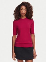 Tommy Hilfiger Sweter WW0WW49705 Czerwony Slim Fit. Czerwone swetry klasyczne damskie Tommy Hilfiger, s, z syntetyku, bez kołnierzyka. Za 369.99 zł.