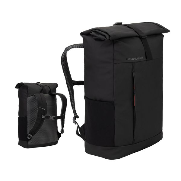 Plecak miejski KADVA Companion 20 l. Czarne plecaki damskie KADVA, bez wzorów, z materiału, biznesowe. Za 129.99 zł.