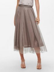 ONLY Spódnica midi 15214303 Brązowy Regular Fit. Brązowe spódniczki damskie Only, l, bez wzorów, z syntetyku, midi. Za 189.99 zł.