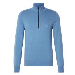 Bluza polarowa HUGO BOSS ZETRUST Niebieski. Niebieskie bluzy bez kaptura męskie Hugo Boss, z polaru. Za 458.99 zł.