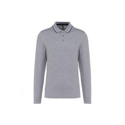 Koszulka polo pique z długim rękawem Kariban. Niebieskie koszulki męskie z długim rękawem KARIBAN, s, bez wzorów, z bawełny, bez ramiączek. Za 189.00 zł.