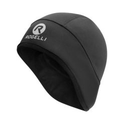 Czapka pod kask unisex Rogelli Lazio, softshellowa. Czarne czapki męskie Rogelli, na zimę, bez wzorów, z materiału. Za 70.00 zł.