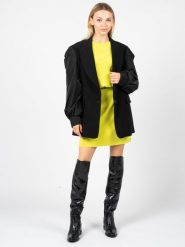 Silvian Heach Płaszcz | CVA22035GC | Kyprolis | Kobieta | Czarny. Czarne płaszcze damskie Silvian Heach, bez wzorów, z elastanu. W wyprzedaży za 489.00 zł.