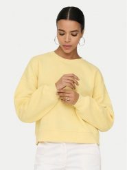 ONLY Bluza Best 15338727 Żółty Regular Fit. Żółte bluzy bez kaptura damskie Only, m, z syntetyku. Za 79.99 zł.