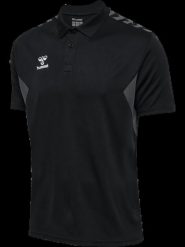 Hummel hmlAUTHENTIC FUNCTIONAL POLO koszulka polo z poliestru. Czarne koszulki polo męskie HUMMEL, m, bez wzorów, z materiału, bez ramiączek. Za 202.10 zł.