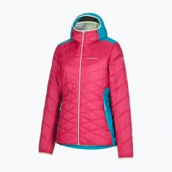 Kurtka puchowa damska La Sportiva Mythic Primaloft. Czerwone kurtki damskie La Sportiva, na zimę, xs, bez wzorów, z puchu, bez kaptura. Za 539.99 zł.