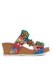 Laura Vita Klapki Bonito 31 Czerwony. Czerwone klapki damskie Laura Vita, bez wzorów, ze skóry, bez obcasa. Za 439.99 zł.